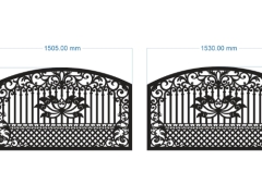 Hàng rào cnc 2 kt file cad cnc đẹp