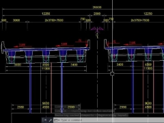 Hồ sơ bản vẽ cầu dầm super t l=39,15+4×40+39,15m b=26,5m