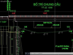 Hồ sơ bản vẽ hồ sơ thi công cầu dầm bản rỗng l=24m