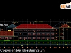 Hồ sơ bản vẽ kiến trúc thiết kế trường tiểu học Phú Hữu