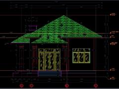 Hồ sơ bản vẽ nhà 1 tầng mái nhật 7.8x15.8m