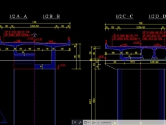 Hồ sơ bản vẽ thi công cầu đúc hẫng 42+63+42m b=12m