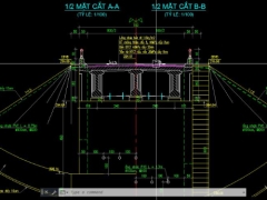 Hồ sơ bản vẽ thi công cầu gtnt dầm i căng sau l= 4x33m b=7m kèm tm + bảng tính
