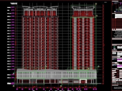 Hồ sơ bản vẽ thiết kế tòa nhà chung cư văn phòng trụ sở 24 tầng