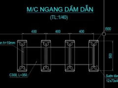 Hồ sơ dầm dẫn + mũi dẫn thi công cầu