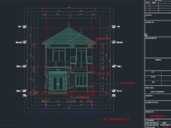 Hồ sơ kiến trúc nhà mái nhật 2 tầng 7x11.8m