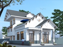 Hồ sơ kiến trúc – kết cấu – .skp mẫu nhà phố 2 tầng 8.8×8m