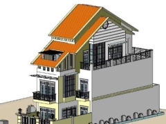Hồ sơ revit mẫu biệt thự 3 tầng 6x16m