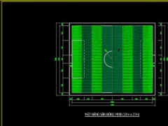Hồ sơ Sân bóng đá mini có đầy đủ bản vẽ thiết kế và dự toán
