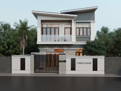 Hồ sơ thiết kế biệt thự 2 tầng hiện đại 8.1x8.8m