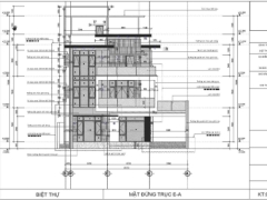 Hồ sơ thiết kế biệt thự 3 tầng 1 tum 14.5x13.9m