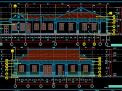 Hồ sơ thiết kế Nhà ăn cán bộ 18x29.7m full kiến trúc, kết cấu, điện, nước