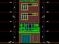 Hồ sơ thiết kế nhà phố 2 mặt tiền 5 tầng kích thước thiết kế 7x14m