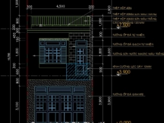 Hồ sơ thiết kế nhà phố 2 tầng kích thước 5x25m