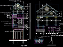 Hồ sơ thiết kế nhà phố 3 tầng 3.5x16m