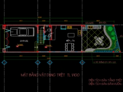 Hồ sơ thiết kế Nhà phố 3 tầng 5x14.2m tại Bình Dương
