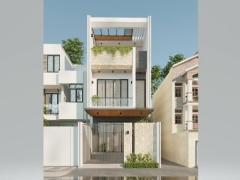 Hồ sơ thiết kế nhà phố 3 tầng hiện đại 5x19.5m