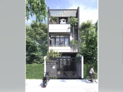 Hồ sơ thiết kế nhà phố 3 tầng hiện đại 5x22m