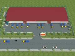 Hồ sơ Thiết kế nhà xưởng (34x152m= 5168m2) model đầy đủ toàn bộ kiến trúc, kết cấu, điện, dự toán