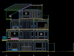 Hồ sơ thiết kế Nội thất nhà mẫu 4 tầng DT 5x17m