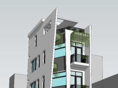 Hồ sơ thiết kế phương án nhà phố 5 tầng kích thước 3.6x18 hình khối độc đáo.