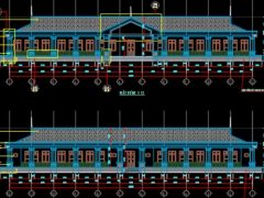 Hồ sơ Trụ sở cơ quan 1 tầng 10x40m Full kiến trúc, kết cấu, điện, nước