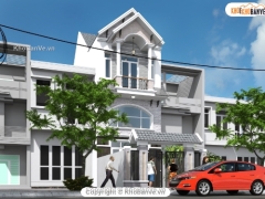 Hồ thiết kế nhà phố 3 tầng kích thước 5x15.4m gồm bản vẽ kiến trúc, kết cấu phối cảnh su