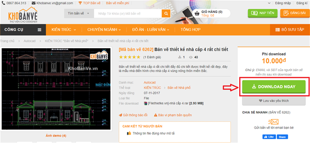 Hướng dẫn tải bản vẽ CÓ PHÍ tải file có phí, bản vẽ có phí, hướng dẫn tải bản vẽ, hướng dẫn mua file, mua file có phí