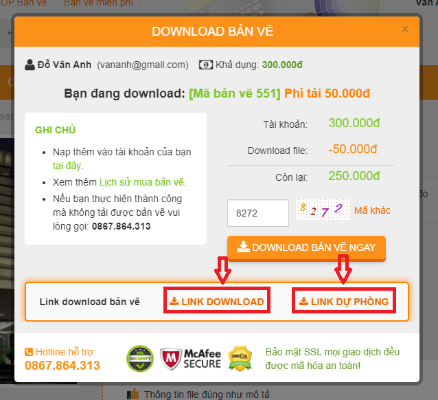 Hướng dẫn tải bản vẽ CÓ PHÍ trên Khobanve.vn tải file có phí, bản vẽ có phí, hướng dẫn tải bản vẽ, hướng dẫn mua file, mua file có phí
