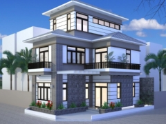 Kiến trúc mẫu biệt thự 3 tầng 6.8x10.3m