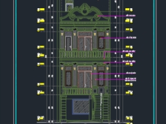 Kiến trúc mẫu nhà phố 3 tầng, 1 tum 5.2x16m tân cổ điển đẹp 2025