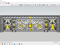 Lan can 3D sắt nghệ thuật - Biệt thự (nhà phố)