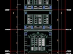 Mẫu autocad bản vẽ cad kiến trúc nhà phố kích thước xây dựng 4.2x18m