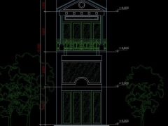 Mẫu bản vẽ cad nhà ở phố 3 tầng diện tích 4x14m (kiến trúc. kết cấu. điện. nước)