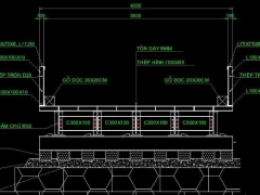 Mẫu bản vẽ cầu tạm bằng thép b=4m l=3x12m