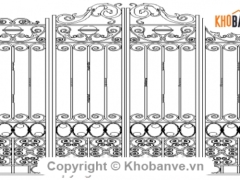 Mẫu bản vẽ mẫu cánh cổng đẹp