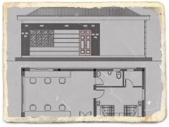 Mẫu bản vẽ nhà kiểm soát nhà điều hành 1 tầng 5x12m