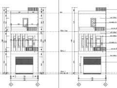 Mẫu bản vẽ thiết kế nhà phố hiện đại 2.5 tầng 5x16m