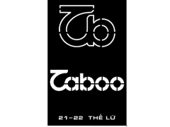 Mẫu bảng hiệu Taboo thiết kế trên phần mềm cad file dxf
