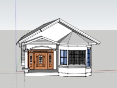 Mẫu biệt thự 1 tầng 5x13m file sketchup đẹp