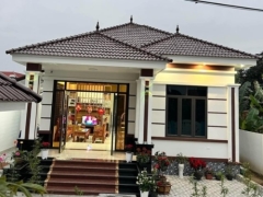 Mẫu biệt thự 1 tầng mái nhật diện tích xây dựng 8.5×16.5m