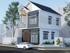 Mẫu biệt thự 2 tầng mái thái 8x10m