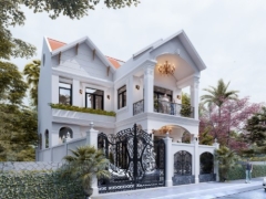 Mẫu biệt thự 2 tầng mái thái su