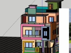 Mẫu biệt thự 3 tầng 8.4x10.6m model sketchup