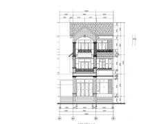 Mẫu biệt thự 3 tầng có hầm 10x20m đầy đủ kiến trúc