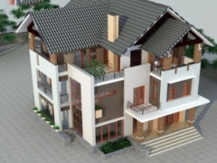 Mẫu biệt thự 3 tầng kích thước thiết kế 12x15m  bản vẽ cad