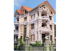 Mẫu biệt thự 3 tầng tân cổ điển 10x12m