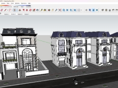 Mẫu biệt thự tân cổ điển sketchup chất lượng 10x20