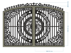 Mẫu cnc cổng 2 cánh bản vẽ đẹp dxf mới
