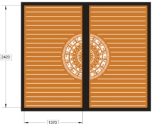 Mẫu cnc cổng 2 cánh file cad đẹp trống đồng